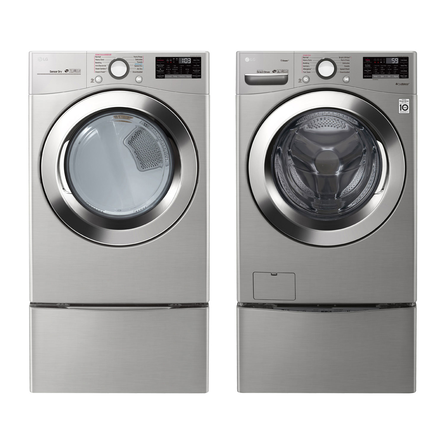 lg front load steam washer