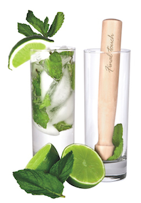 Final Touch Mojito Glasses with Wooden Muddler 