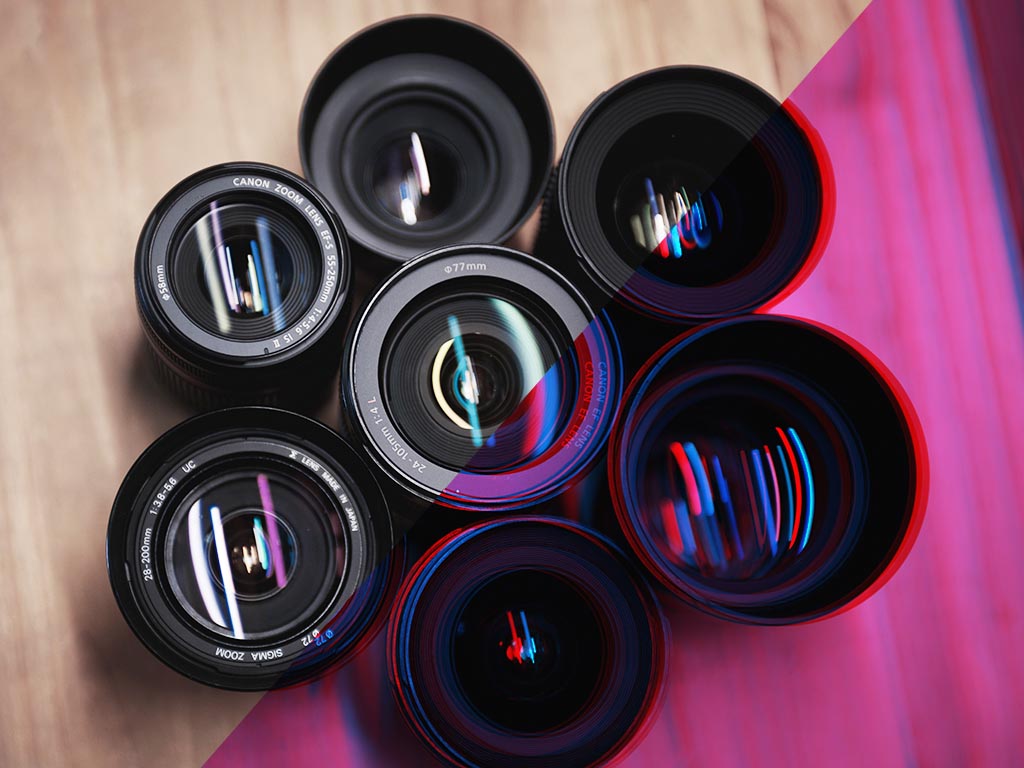 An image of a group of lenses