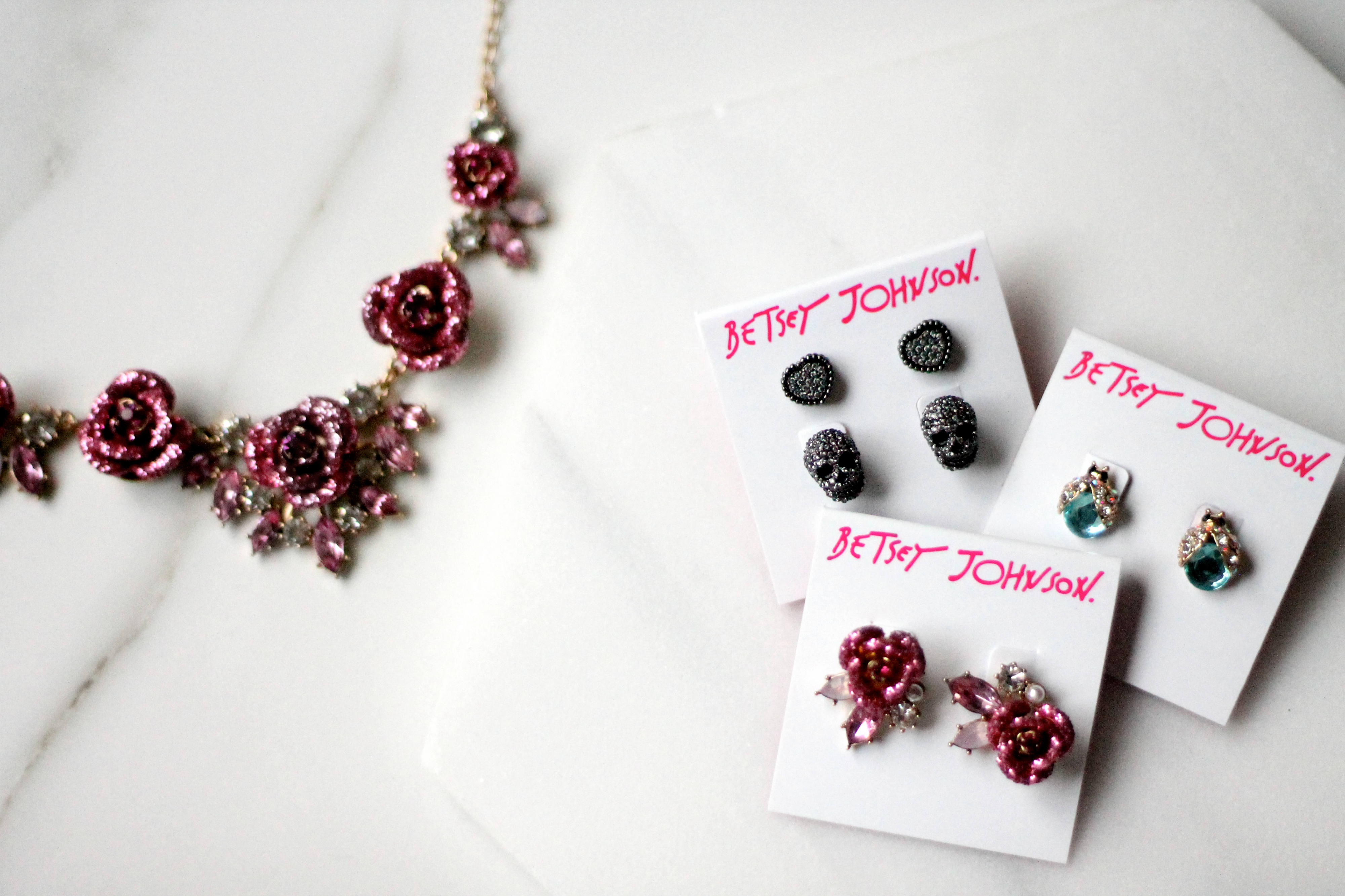 Betsey Johnson Jewelry Earrings and Necklace Arrive At Best Buy