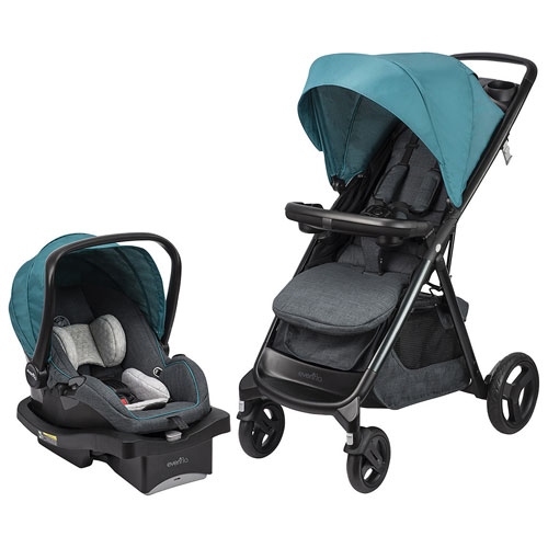 Evenflo Lux24 Travel System Standard Stroller with LiteMax 35 Infant Car Seat