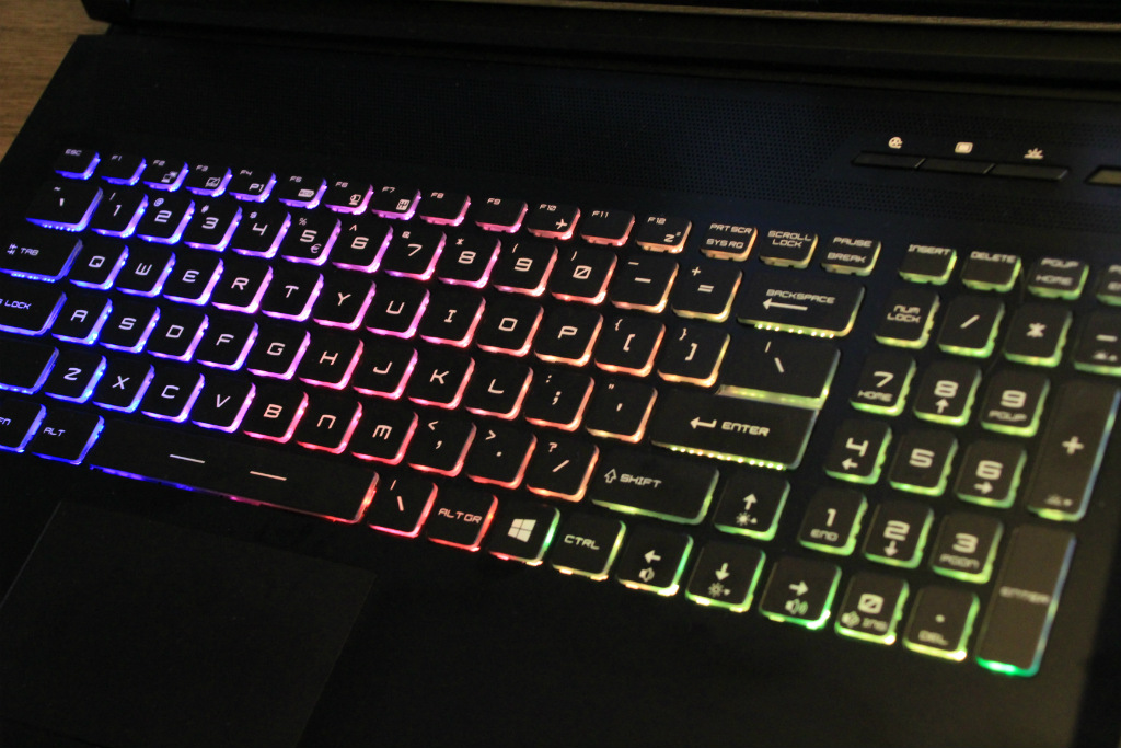 Eurocom Tornado F5 backlit keyboard