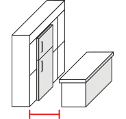 Kitchen islands can obstruct the fridge from being placed into it's spot.