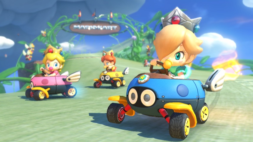 Mario Kart 8 Deluxe racing