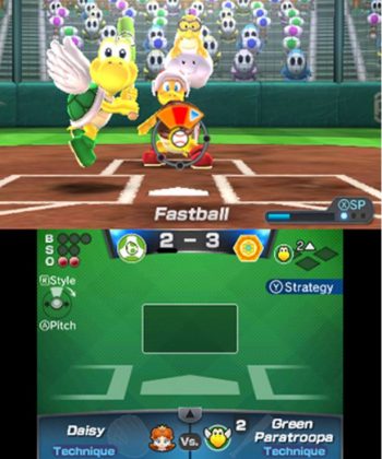 Mario Sports Superstars Baseball hitting