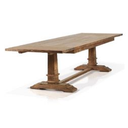 Reclaimed wood extendible dining table
