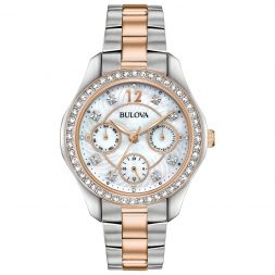 Top 5 Watches for Women for Holiday 2017 Bulova Multi-function Chronograph Watch in Rose Gold/Silver