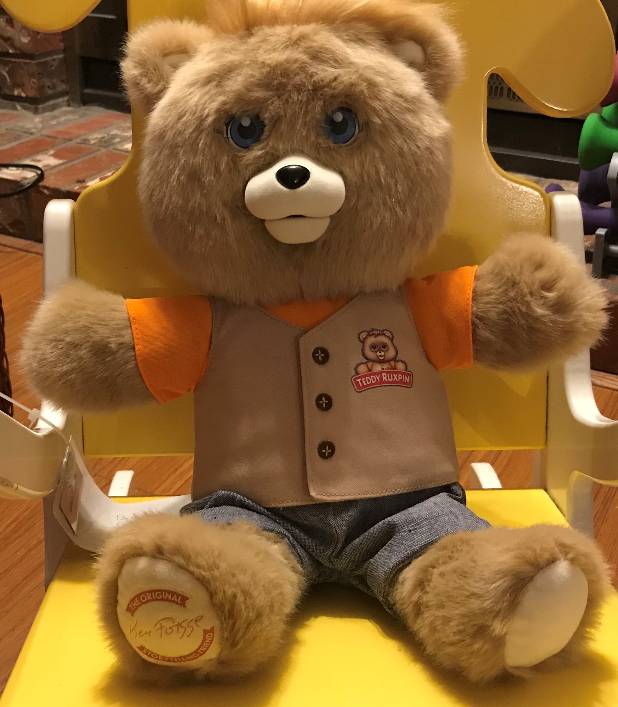 Teddy Ruxpin Sitting in a Chair