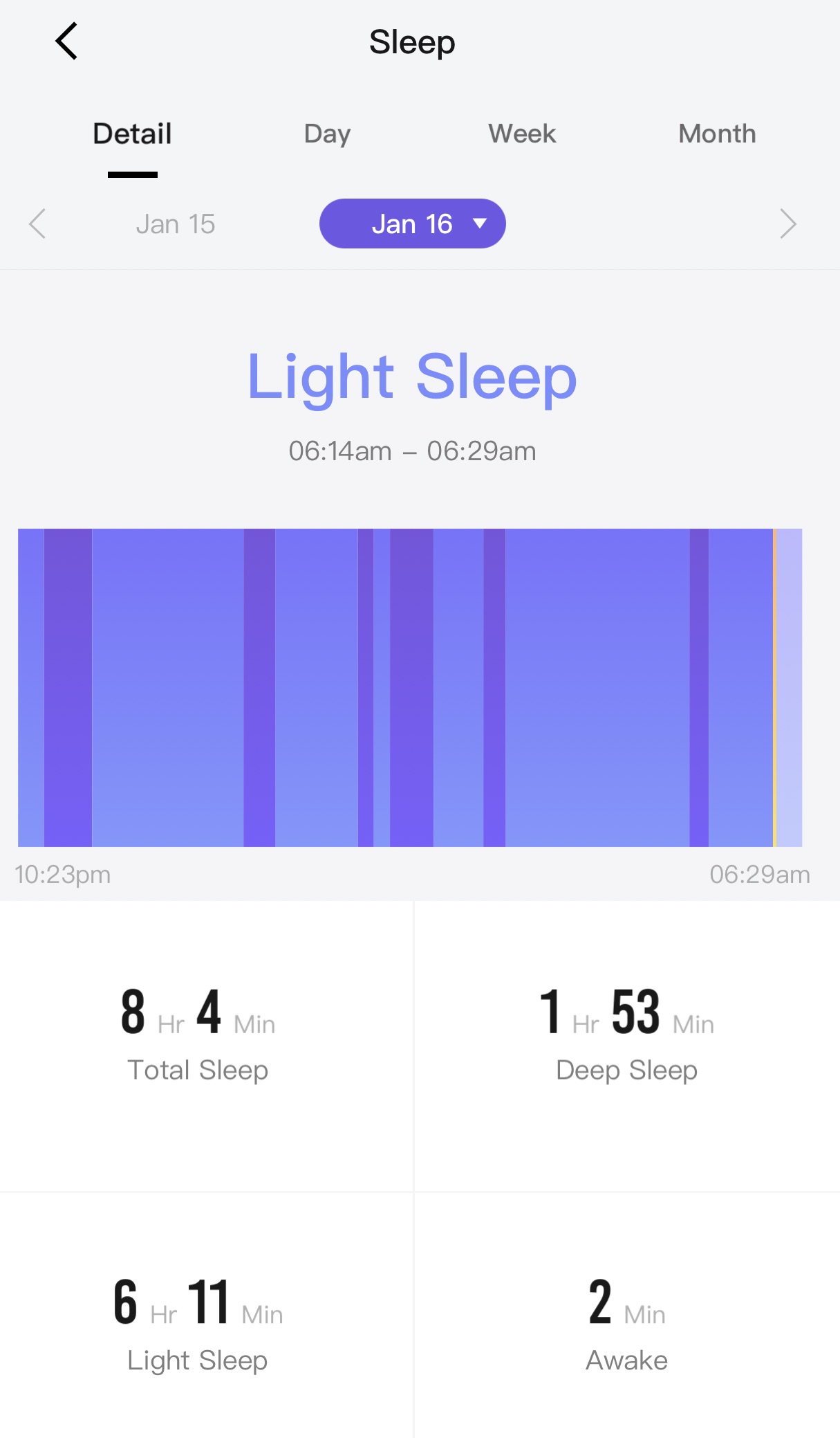 Amazfit sleep tracking