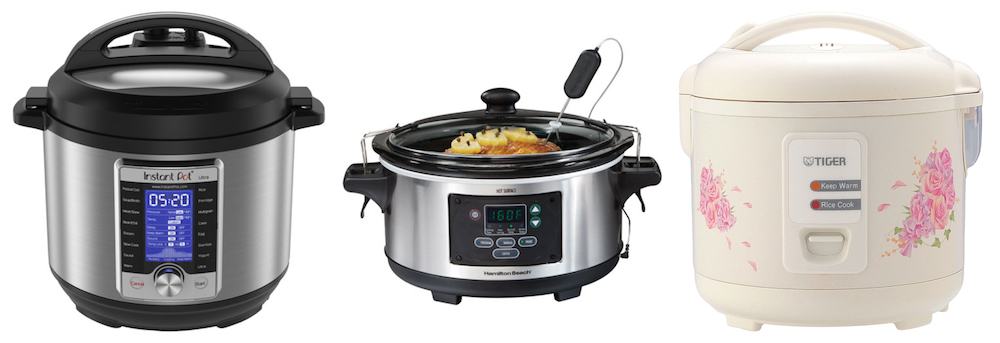 What’s the difference between a pressure cooker, a slow cooker, and a rice cooker?