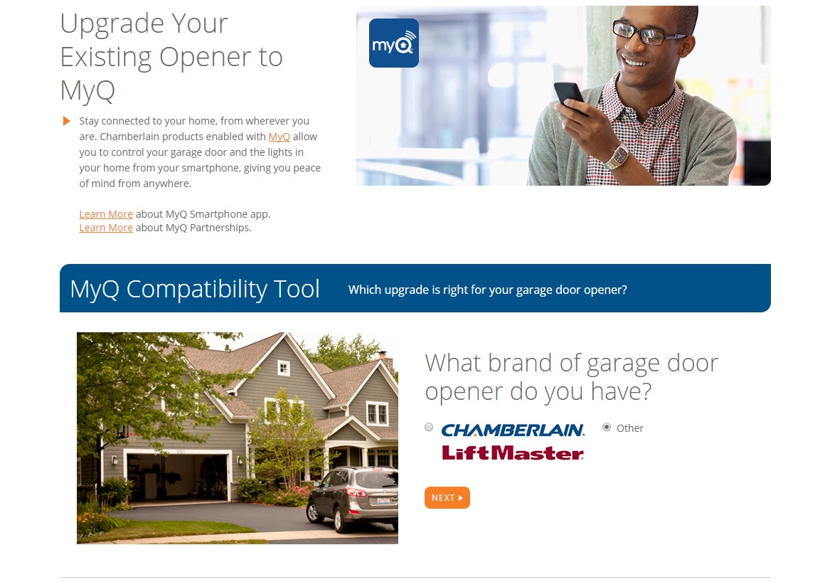 Chamberlain MyQ Smart Garage Hub Compatibility Page