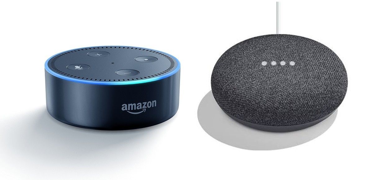 Echo Dot and Google Home Mini