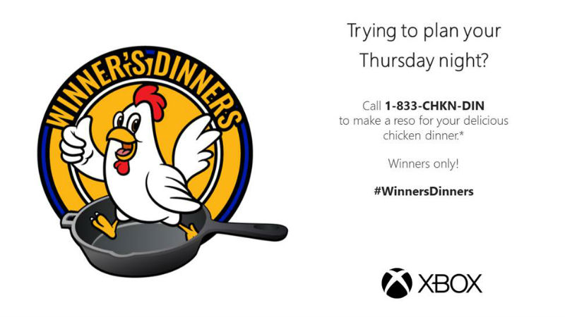 Xbox Winner's Dinner