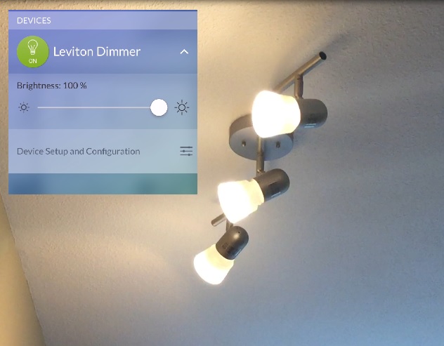 Leviton Wi-Fi Dimmer in Action