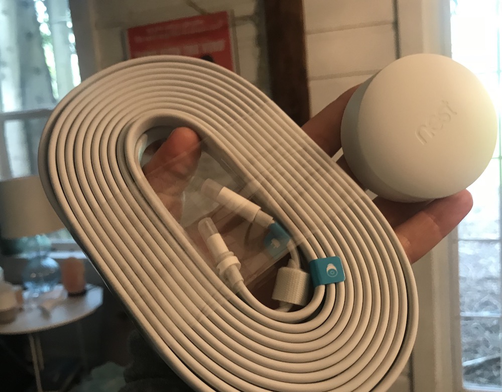 Nest Cam IQ Outdoor Cord and plug in