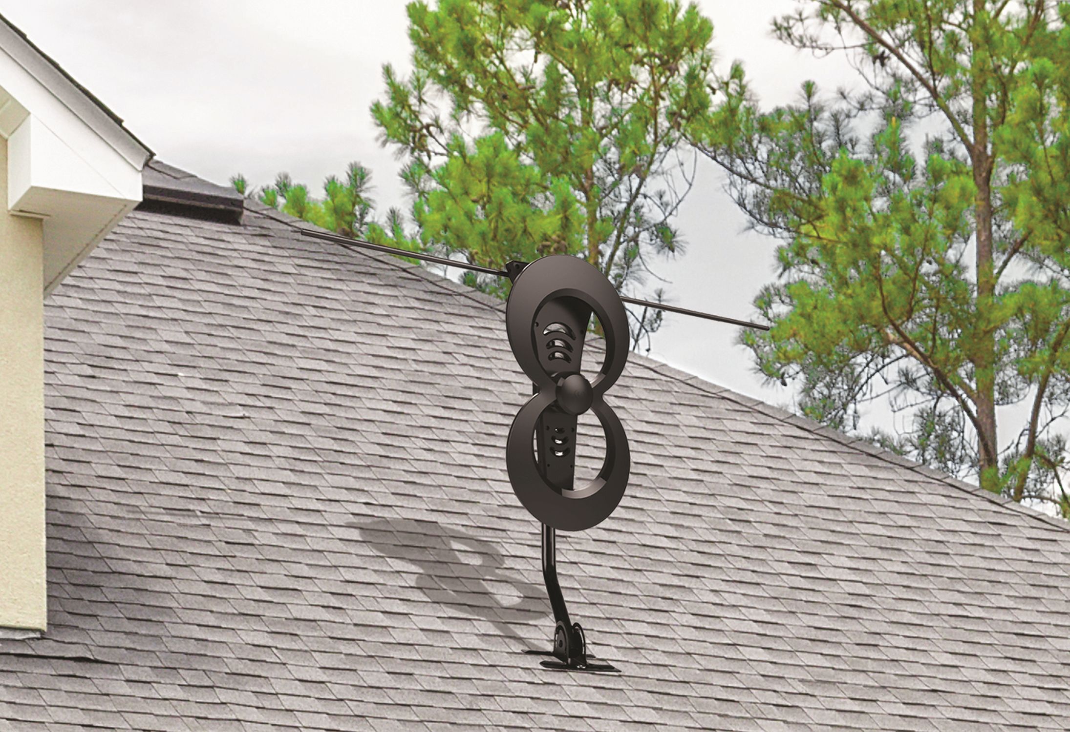 Photo of a ClearStream rooftop-mounted antenna