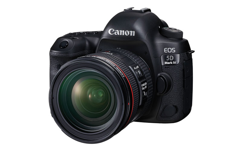 A photo of the Canon EOS 5D Mark IV DSLR Full Frame DSLR Camera with EF 24-70mm F4L IS USM Lens