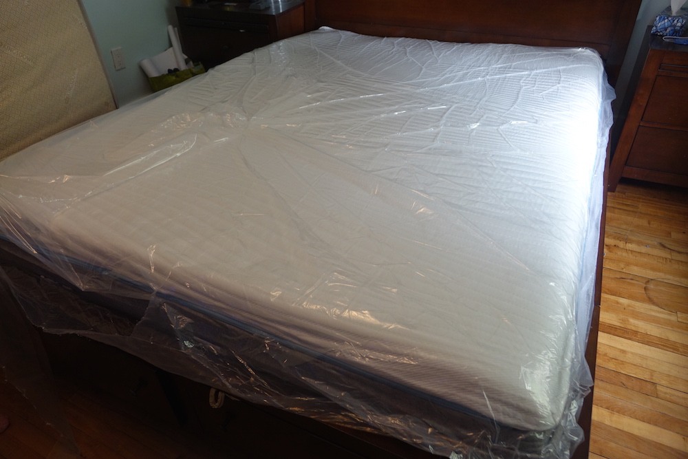 koala mattress in its plastic wrap