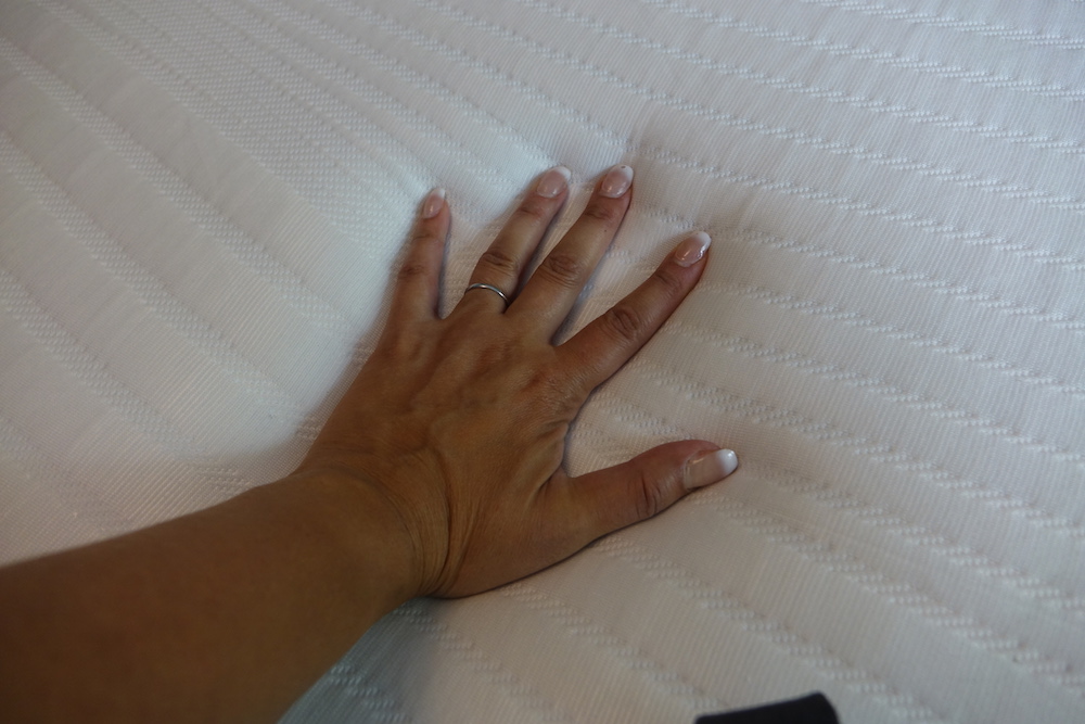  koala mattress firmness check with hand
