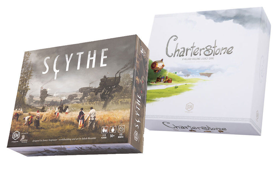 Charterstone and Scythe are great leisure board games for autumn