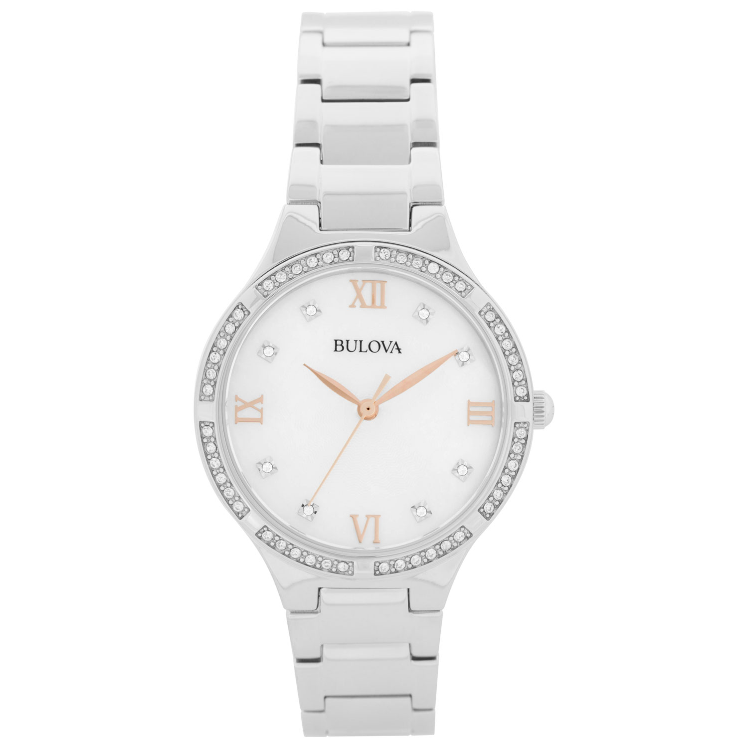 women's silver bulova watch 