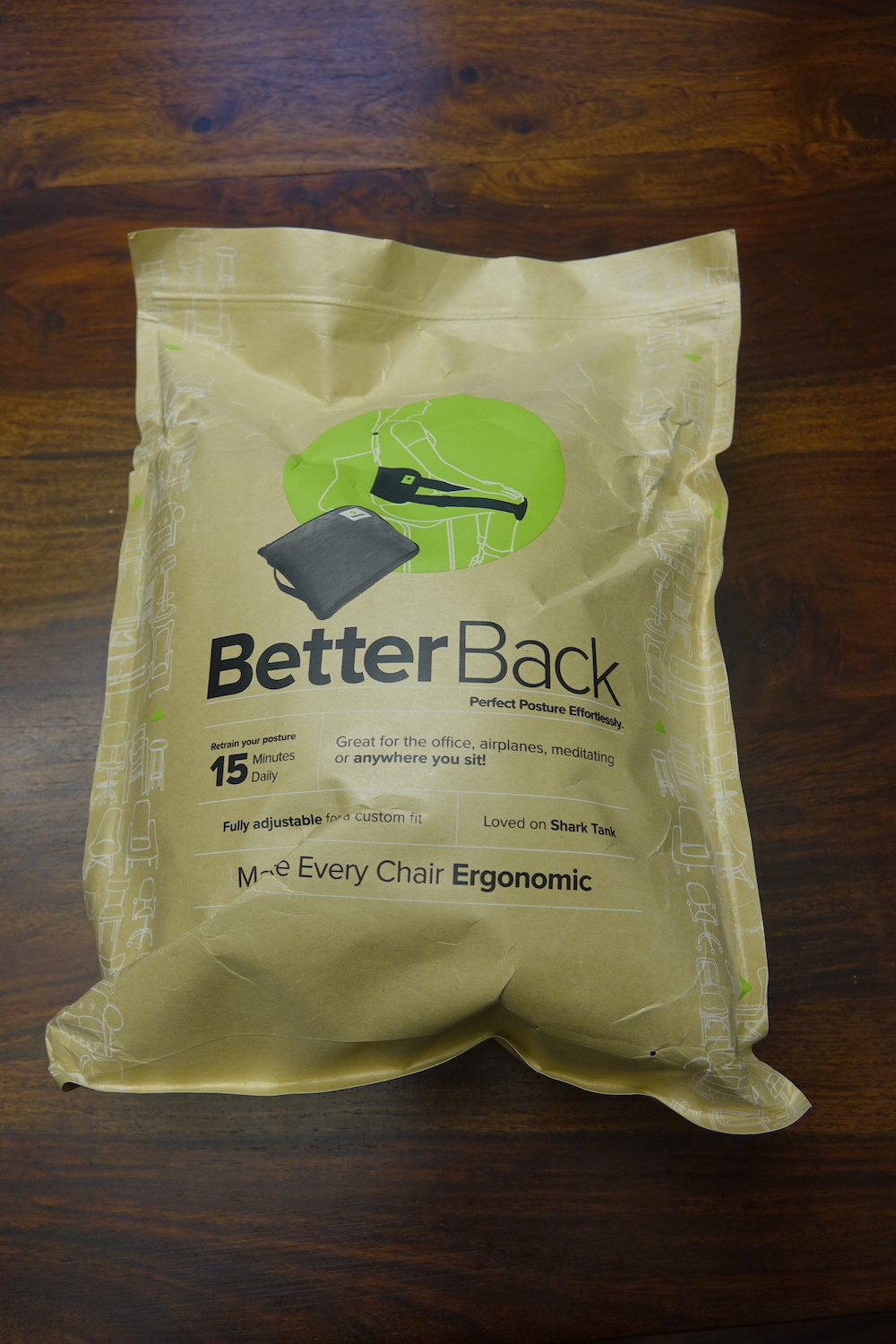 betterback posture support review - packaging