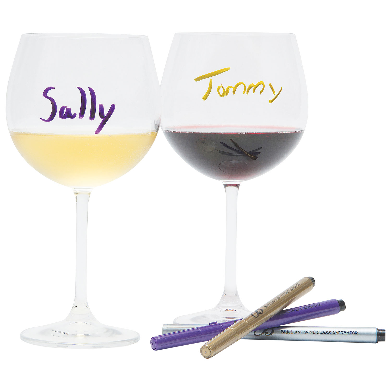bar and wine essentials - brilliant wine glass decorator marker