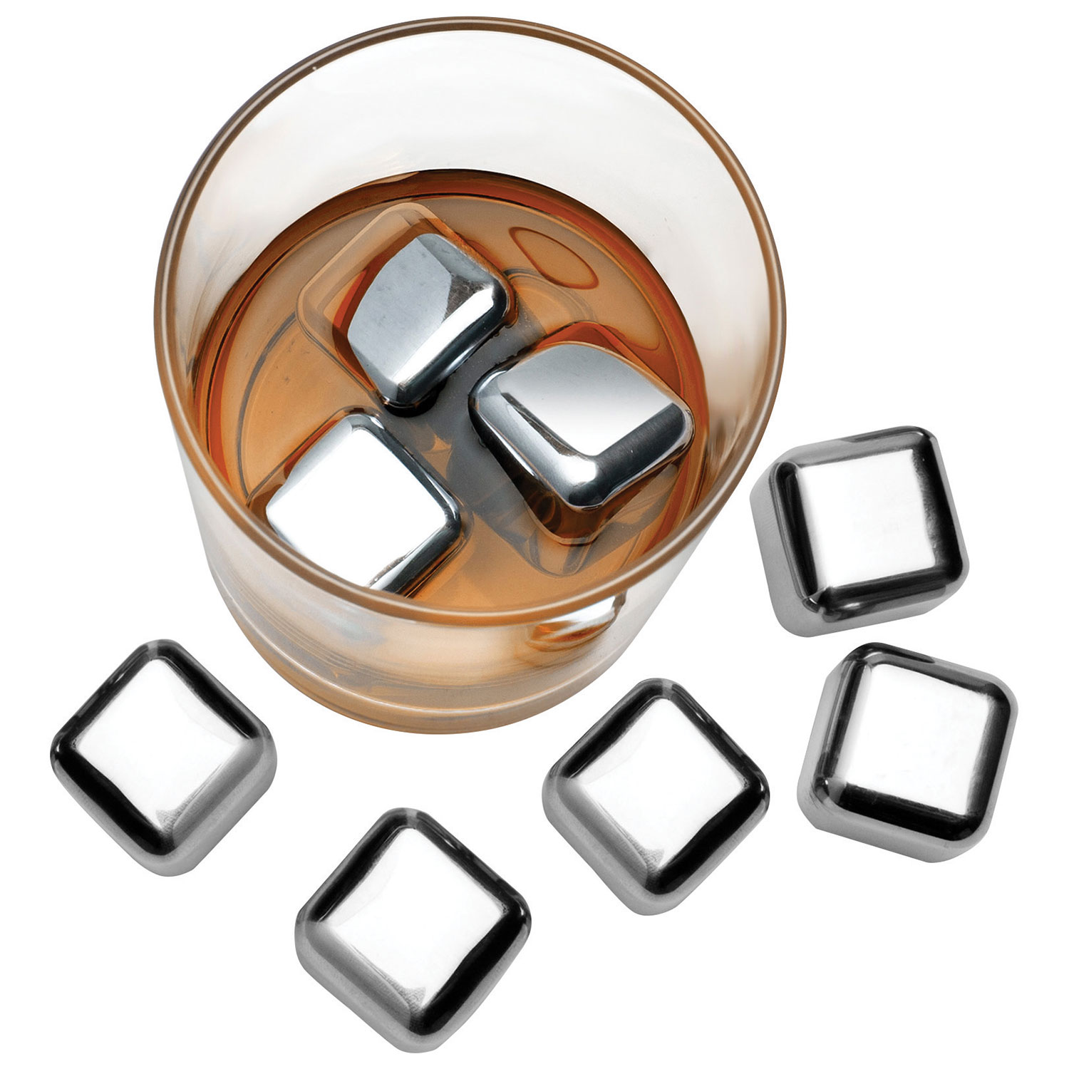 bar and wine essentials - final touch stainless steel ice cubes