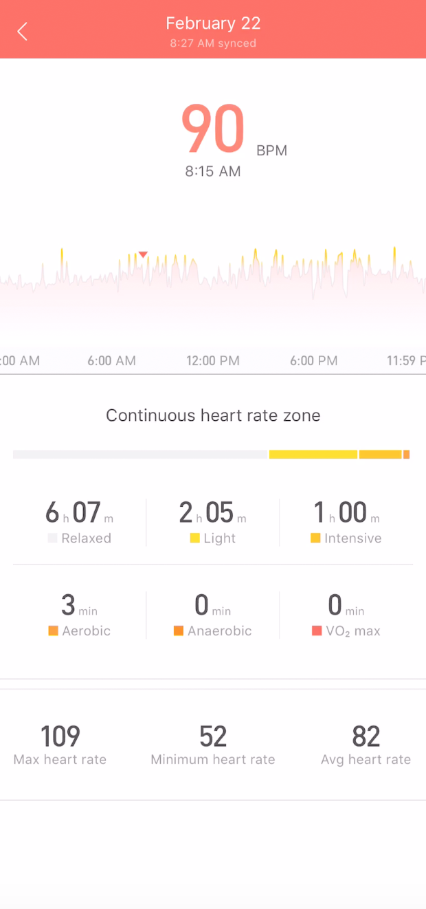 Amazefit Bip Heart rate monitoring