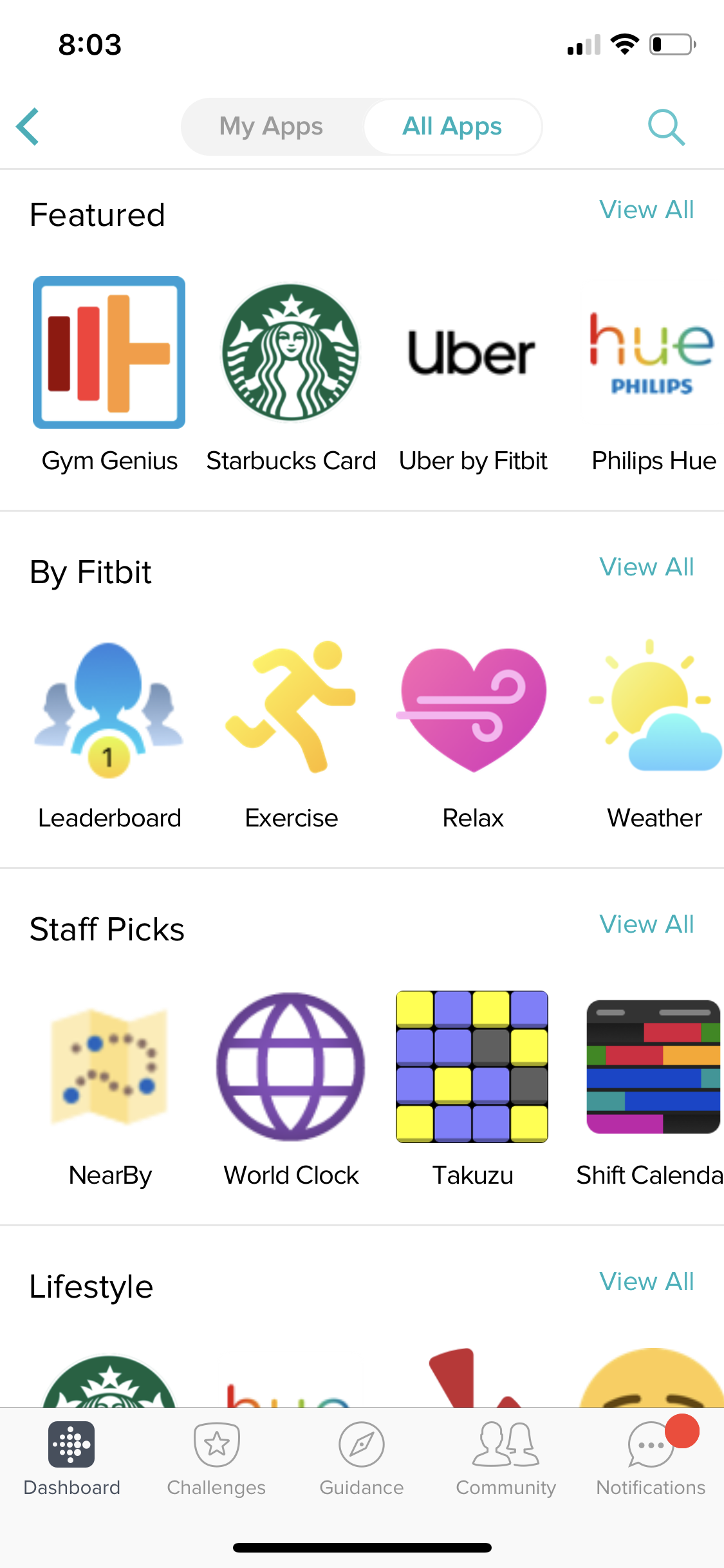 Apps Fitbit Versa Lite