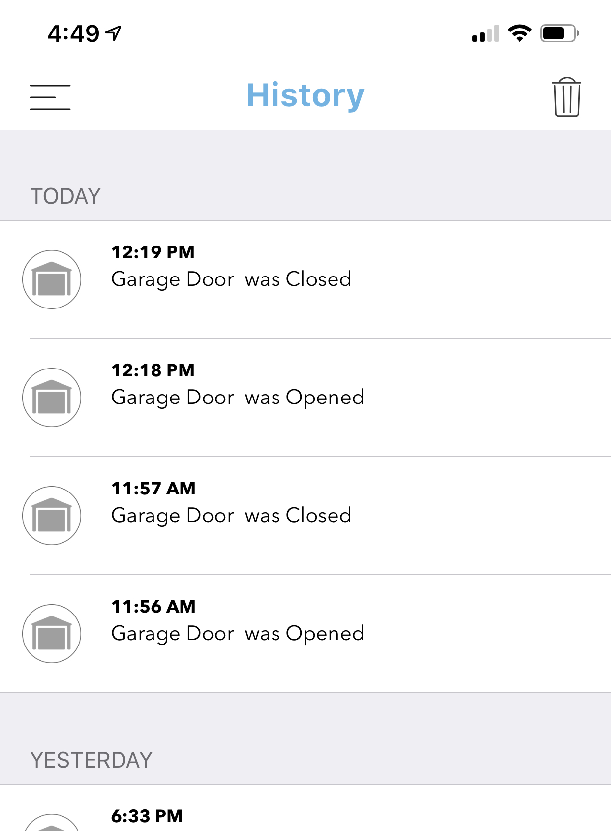Chamberlain garage door, wifi, smart, phone, review
