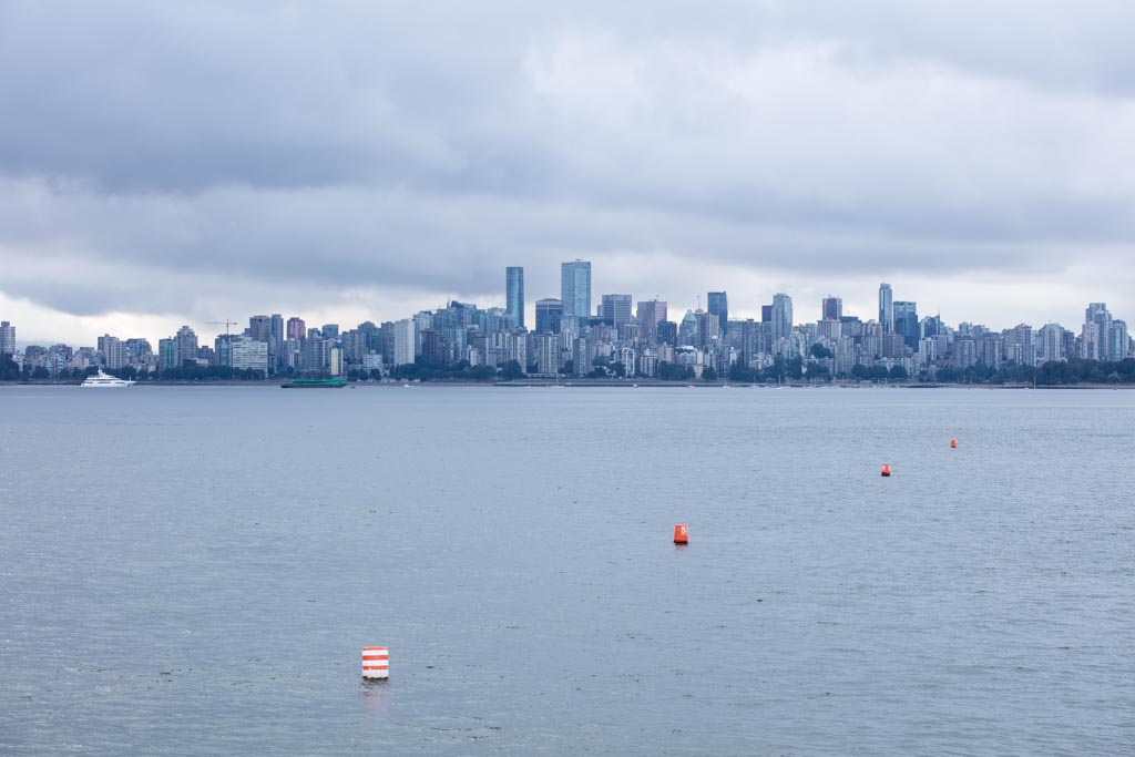 A photo of Vancouver's skyline taken with the Canon EOS 5DS