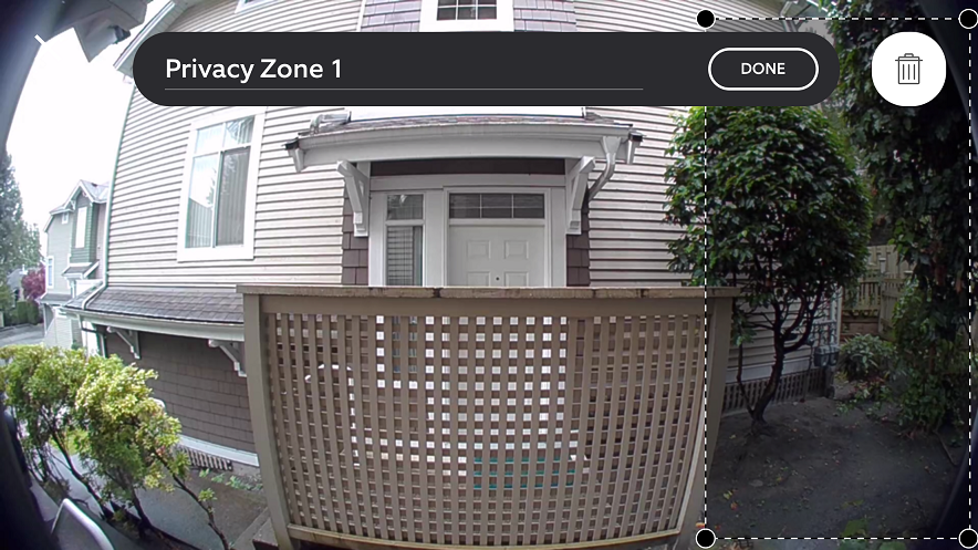 Ring Door View Privacy Zone