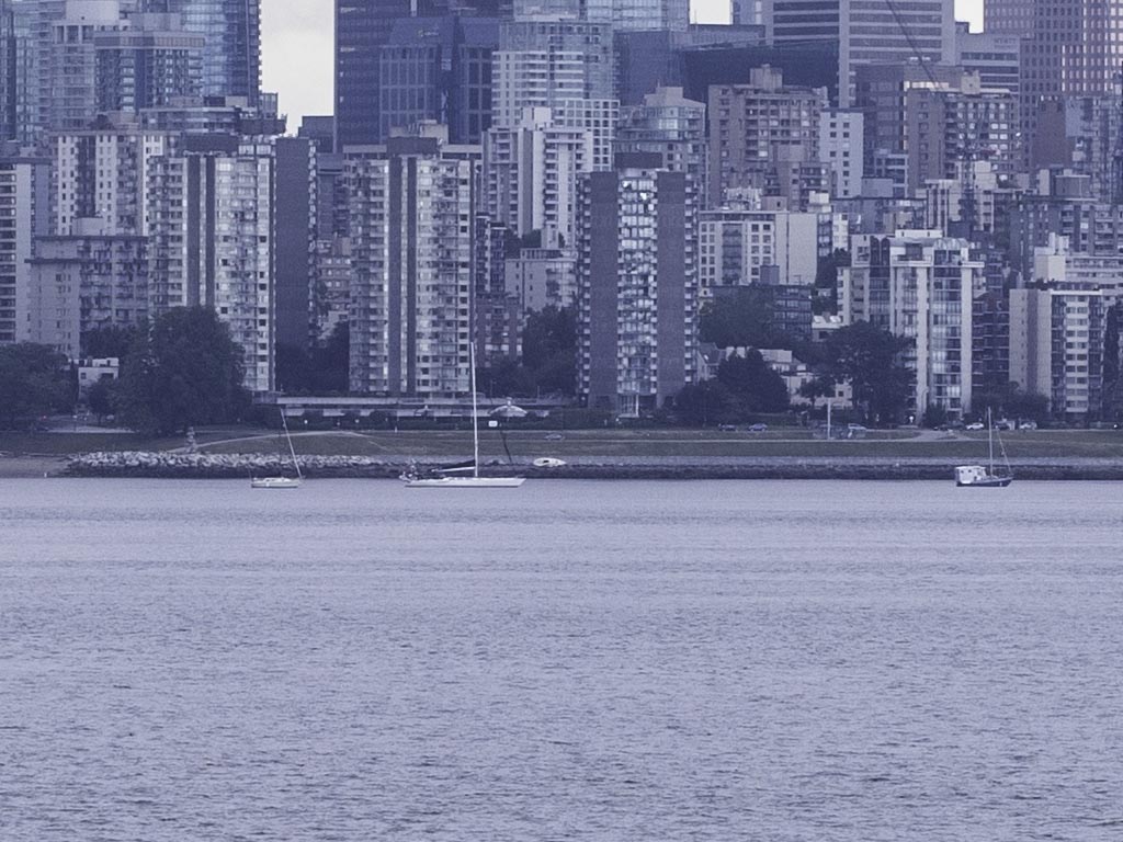 A cropped image from a larger photo of Vancouver taken with the Canon EOS 5D Mark IV