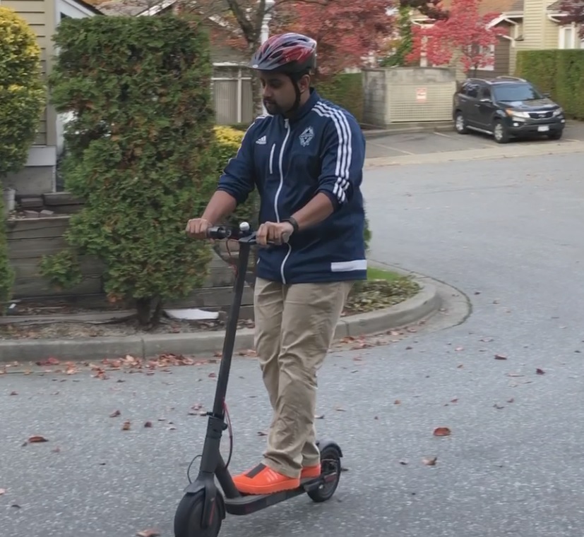 Mi Electric Scooter Matt Riding