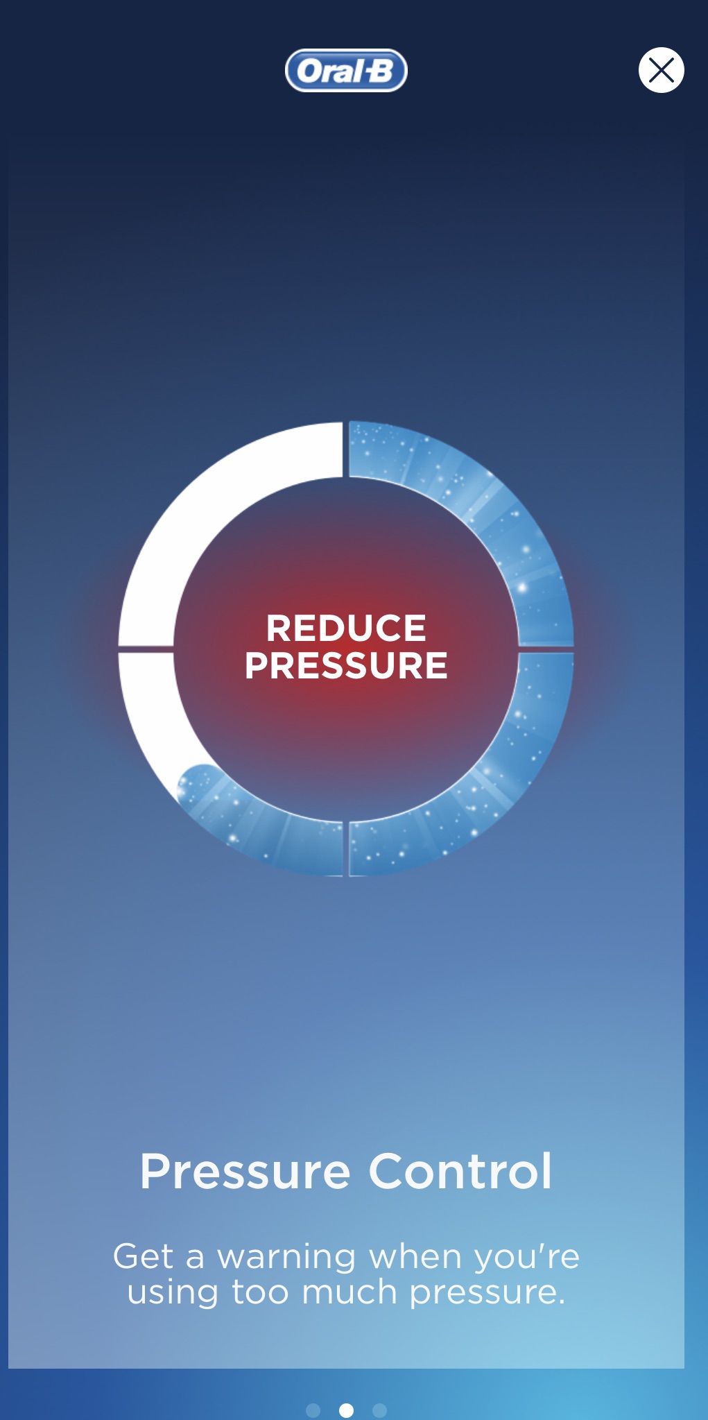 Reduce pressure oral-b