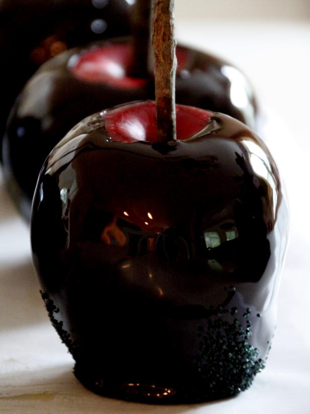 black candy apples