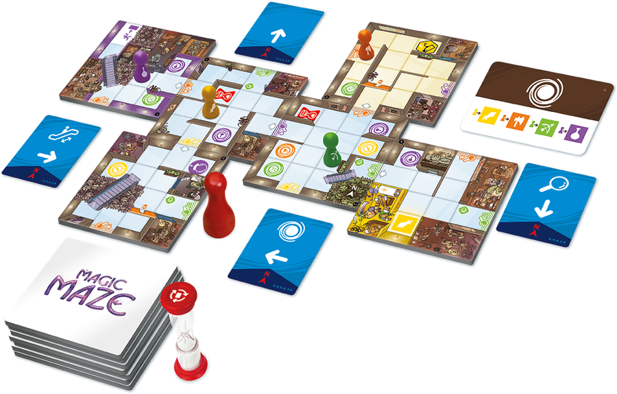 Game shot of the board game, Magic Maze (new board games)