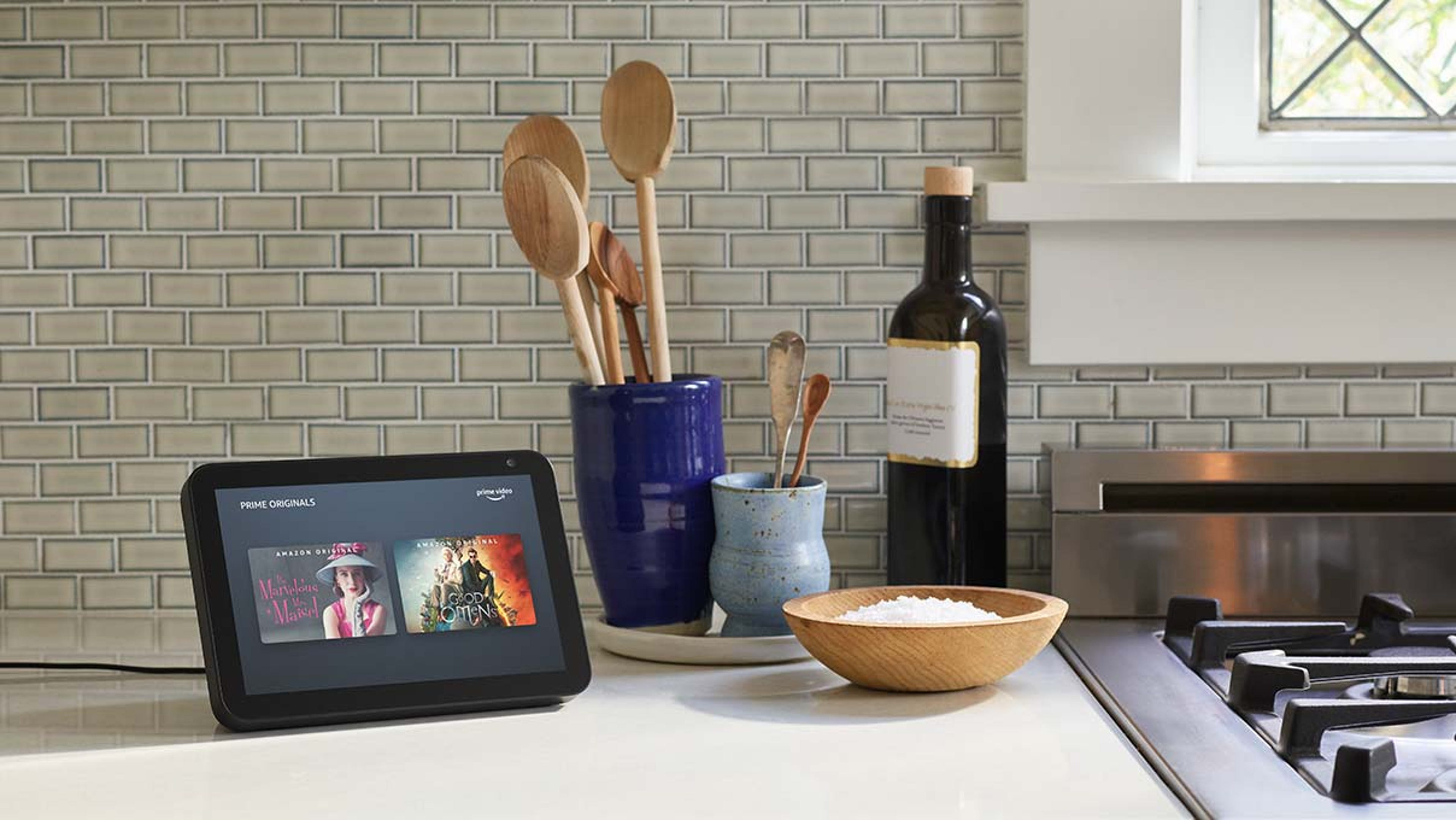 amazon echo show in kitchen smart display
