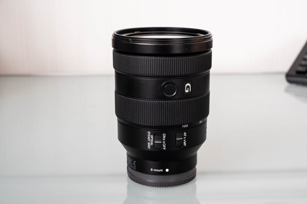 profile shot of the Sony FE 24-105mm f/4 G OSS lens