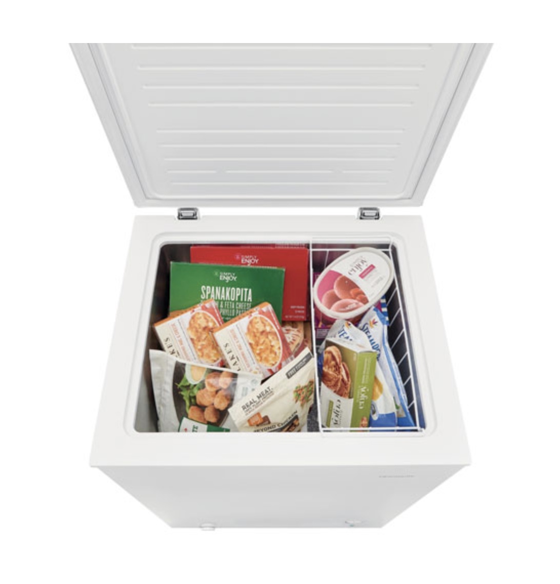 chest freezer for storing bulk food