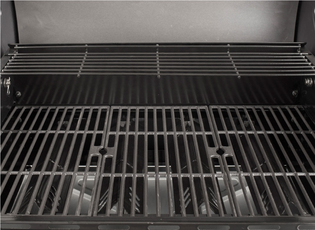 image of an open BBQ showing the grate