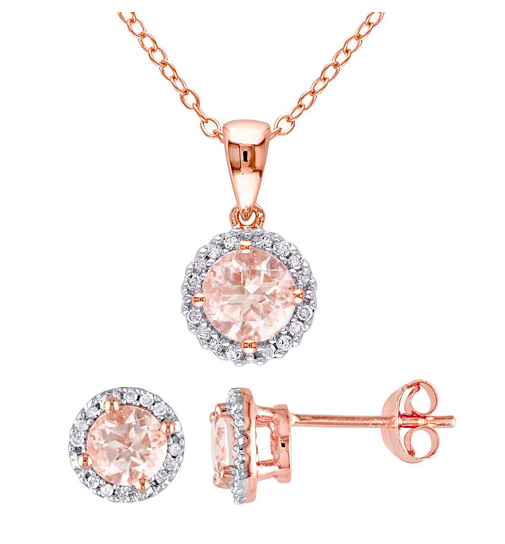 rose gold and morganite jewelry