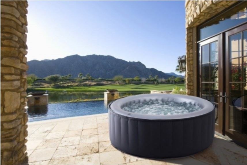 image of a hot tub on a patio