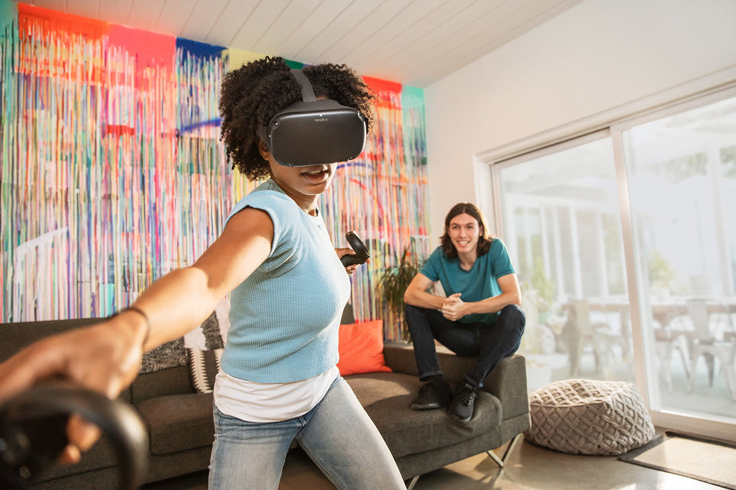 enjoying VR gaming at home