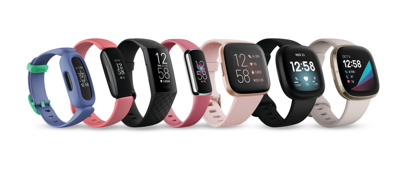 Fitbit family of fitness trackers and smart watches