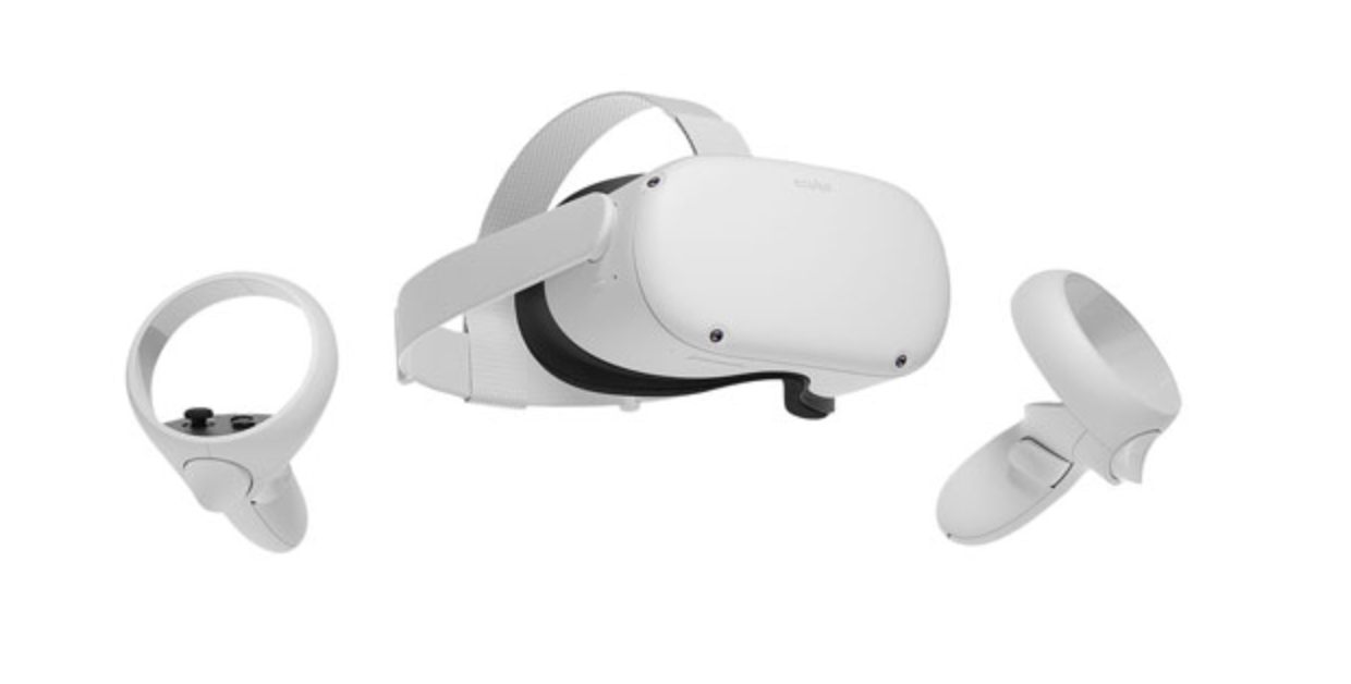 image of the Oculus Quest 2 VR headset and touch controllers