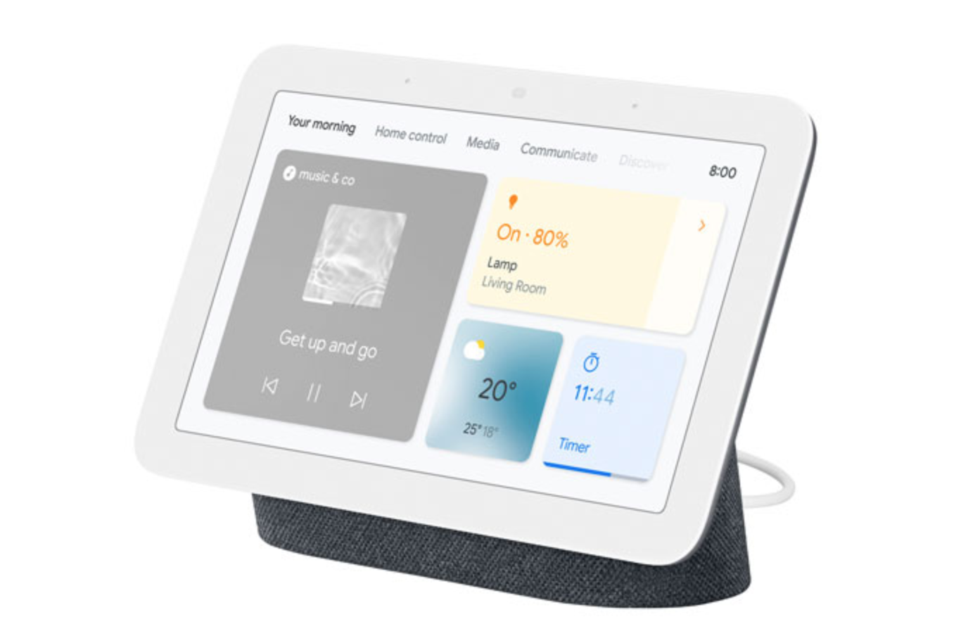image of the Google Nest Hub 2nd Gen displaying various apps