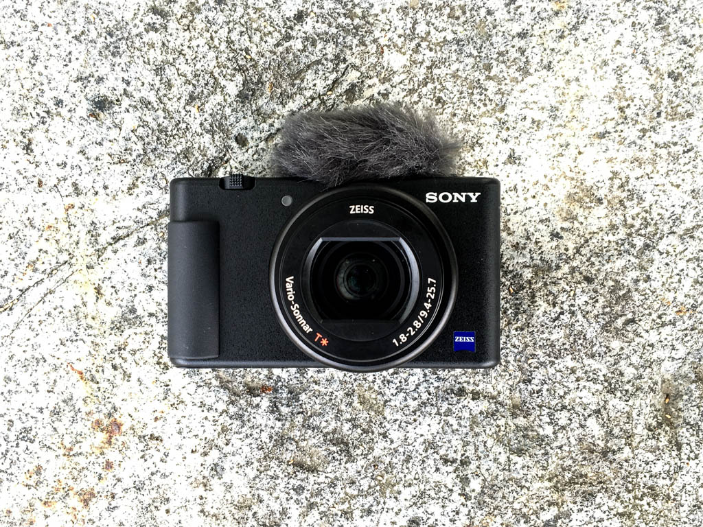 A photo of the Sony ZV-1 vlogging camera