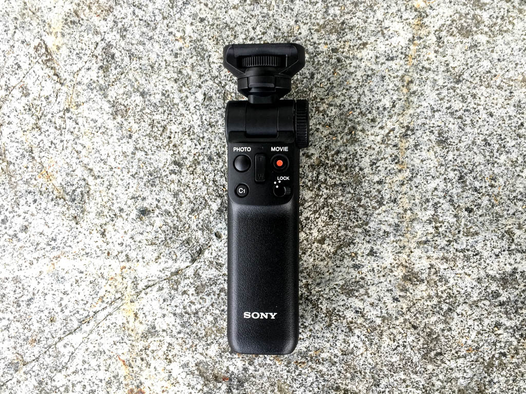 A photo of the Sony handgrip for the ZV-1
